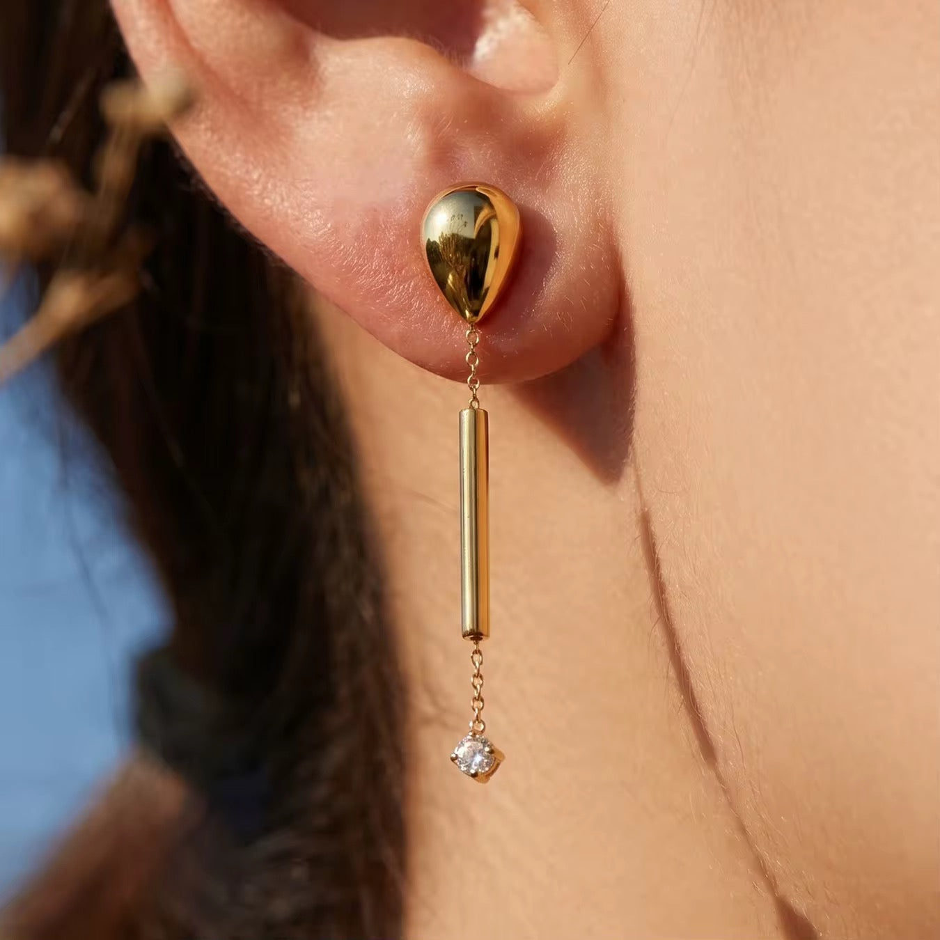 Boucles Goccia portées