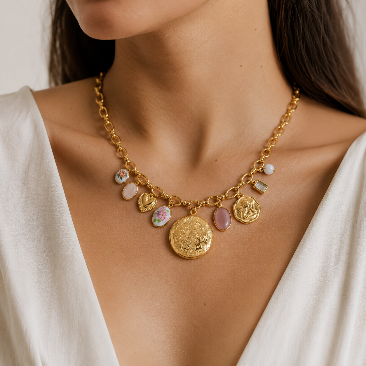 Collier Jardin Secret porté