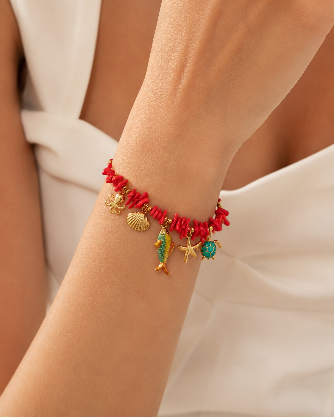 Bracelet Corallia porté