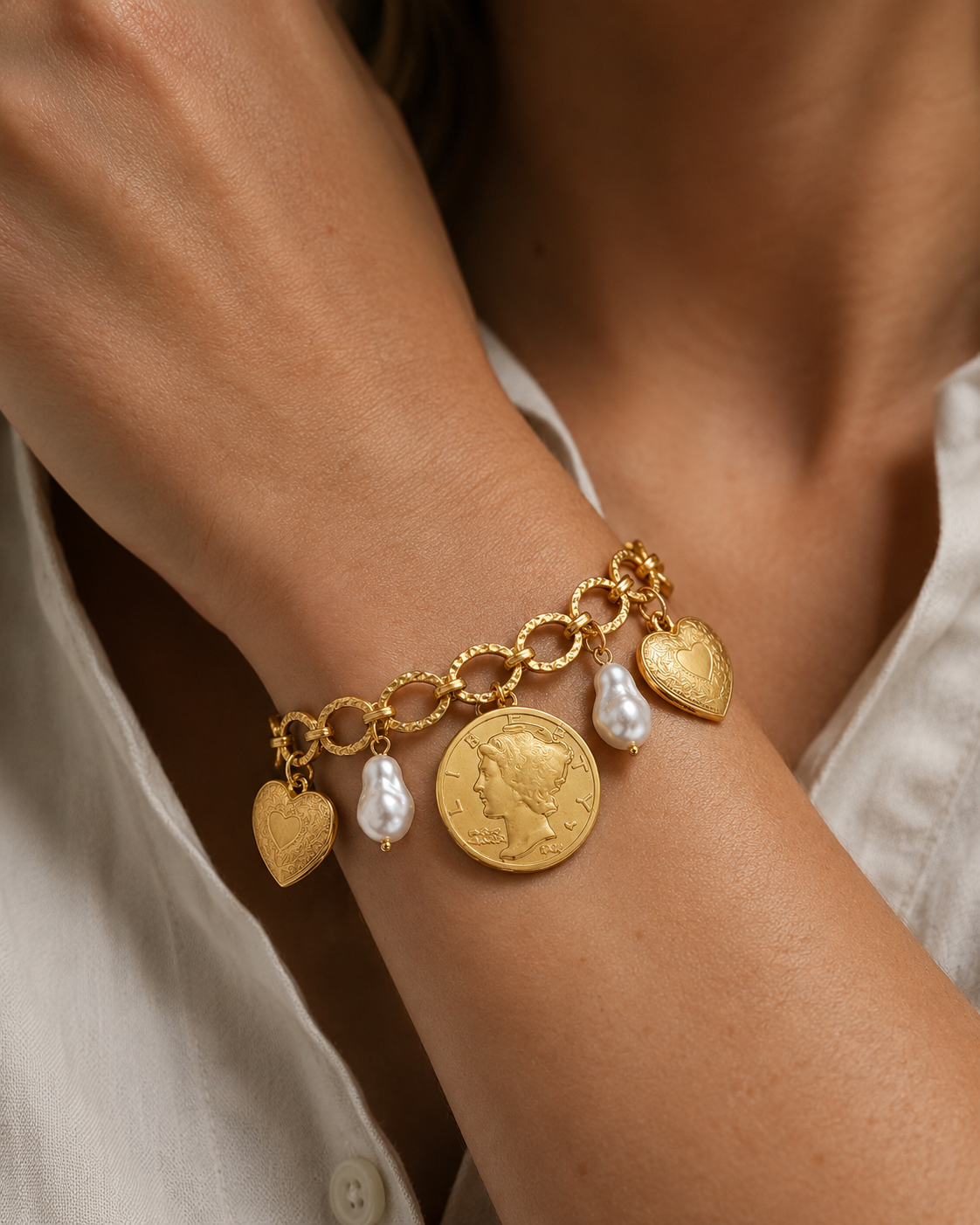 Bracelet Riviera d'Or porté