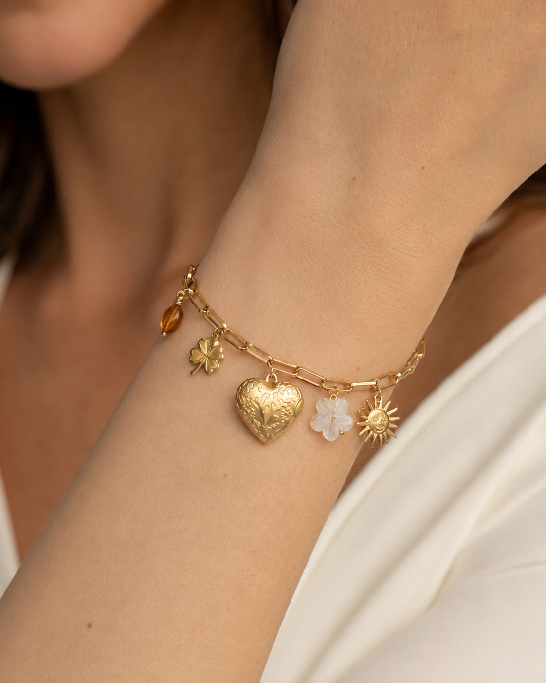 Bracelet Talisman d'Or porté